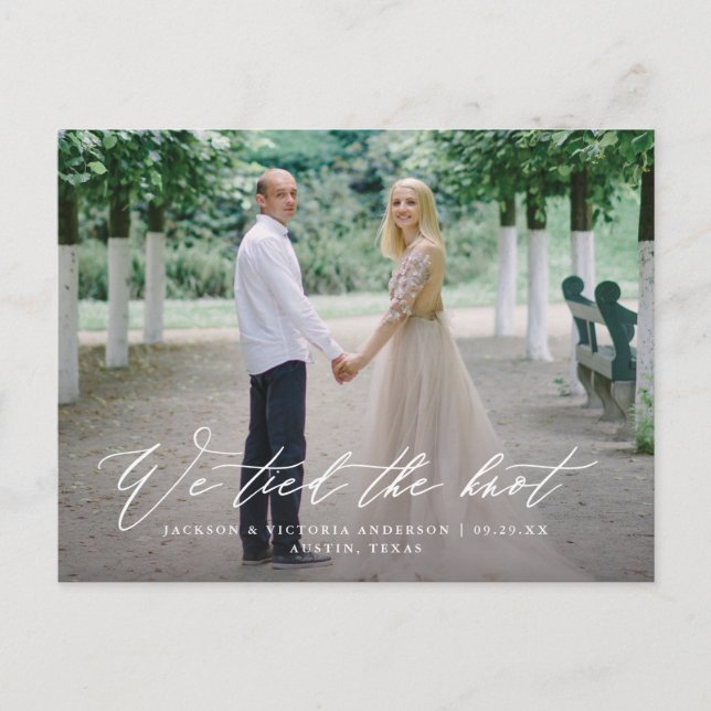 De Anuncios Amarramos la postal del Elopement Knot (Anverso)