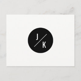 De Anuncios Círculo monocromo simple guardar la fecha - postal