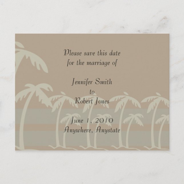 De Anuncios Fiyi Reserve la fecha, postal (Anverso)