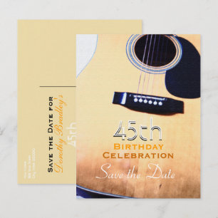 De Anuncios Guitarra popular 45 cumpleaños Guardar la postal d