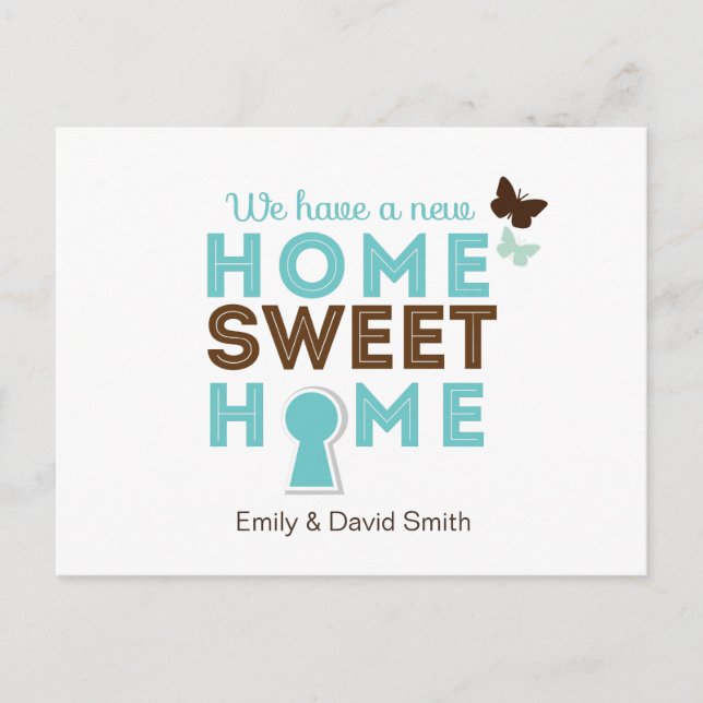 De Anuncios Hogar dulce hogar postal {nueva casa} (Anverso)