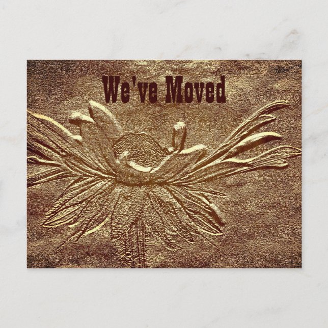 De Anuncios Nueva dirección Daisy esculpida postal móvil (Anverso)