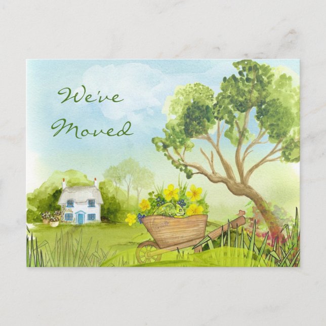 De Anuncios Nueva dirección que hemos movido postal (Anverso)