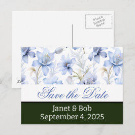 De Anuncios Personalizable guardar la fecha postal azul