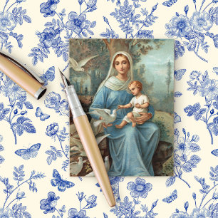 De Anuncios Postal azul madonesa francesa