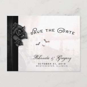 De Anuncios Postal Hallowen Gótico Elegante Murciélagos a jueg