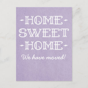 De Anuncios Postal Purple Whimsical Home Sweet Home