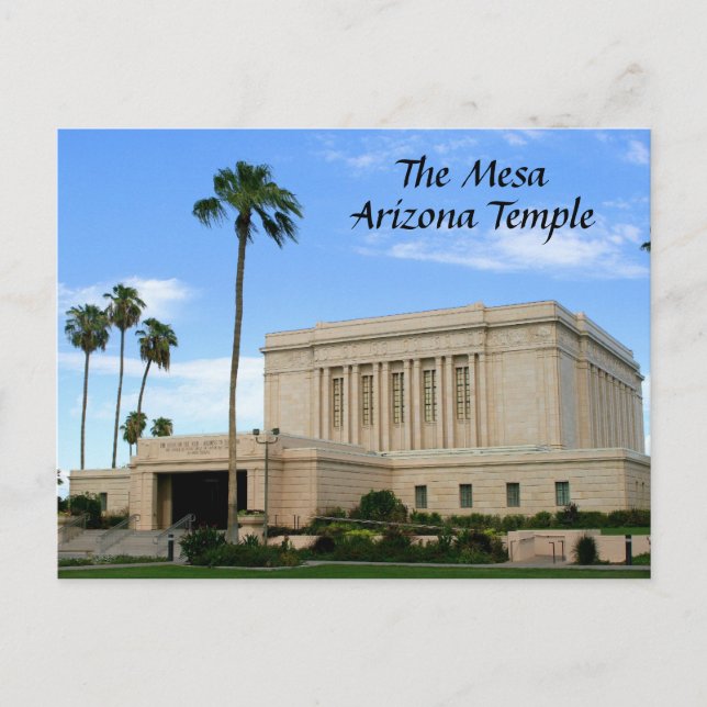 De Anuncios Postal - templo del Mesa Arizona (Anverso)