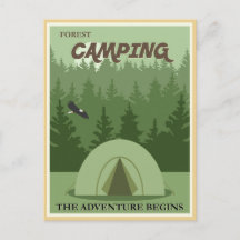 postal vintage Forest camping