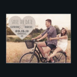 De Anuncios Rústica foto vintage del corazón salva la postal d<br><div class="desc">Rústica foto vintage del corazón salva la postal de la fecha</div>