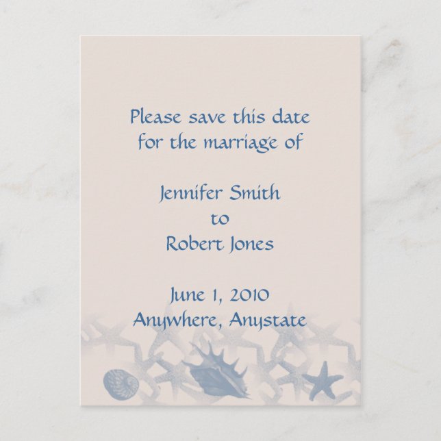 De Anuncios Tesoro por el mar Salven la fecha, postal (Anverso)