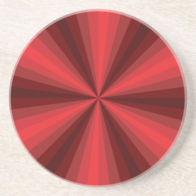 De Arenisca Ilusión Óptica Posavasos Rojo (Frente)