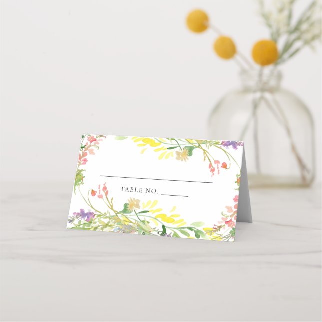 De Asiento Colorida tarjeta Wildflower Place (Anverso)