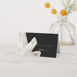 De Asiento Cristales blancos en la tarjeta Boda negra