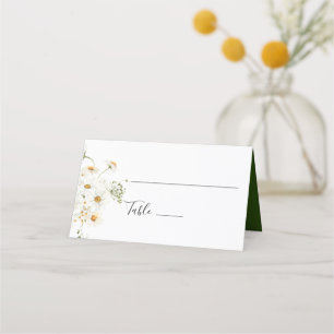 De Asiento Daisy Wildflowers Boda Tarjeta Place