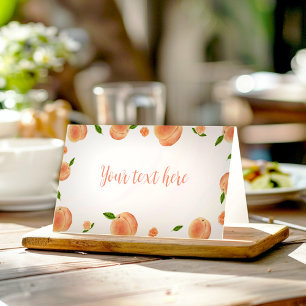 De Asiento Dulce como una Peach 1er cumpleaños Comida Tarjeta