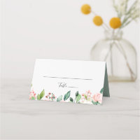 Elegante Dainty Autumn Floral Boda Tarjeta Place