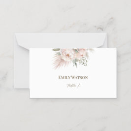 De Asiento Elegante tarjeta Boda floral rosa