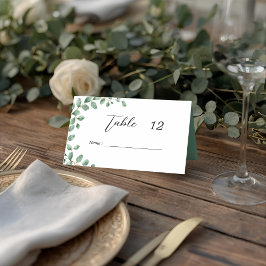 De Asiento Elegante tarjeta Boda plegada botánica plegada