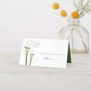 De Asiento Elegante tarjeta Calla Lilies Boda Place Card