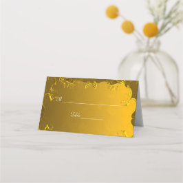 De Asiento Elegante tarjeta Gold Table Place