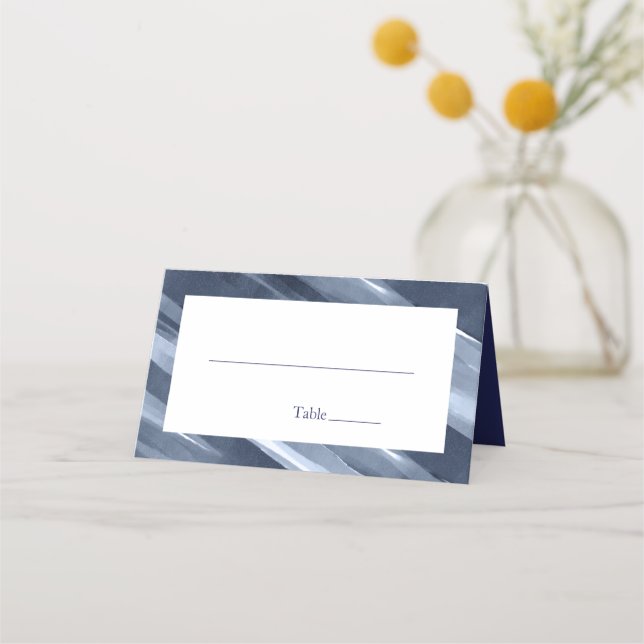 De Asiento Elegante tarjeta Personalizado azul (Anverso)