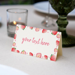 De Asiento Fresa Comida Tent Place Tarjeta Berry Sweet