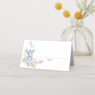 De Asiento Tarjeta Baby Shower Place para el Elefante Floral
