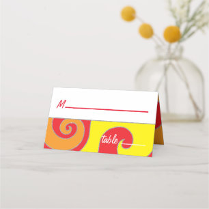 De Asiento Tarjeta Bar an Bat Mitzvah Swirls Place