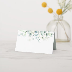 De Asiento Tarjeta Blank Elegant Green Foliage Place