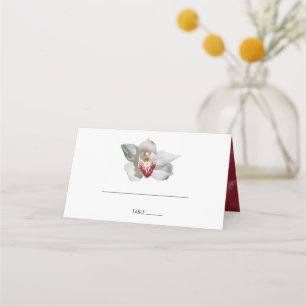 De Asiento Tarjeta Boda Orquídea Blanca