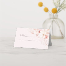Tarjeta Boho Pale Pink Floral Boda Place