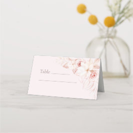 De Asiento Tarjeta Boho Pale Pink Floral Boda Place