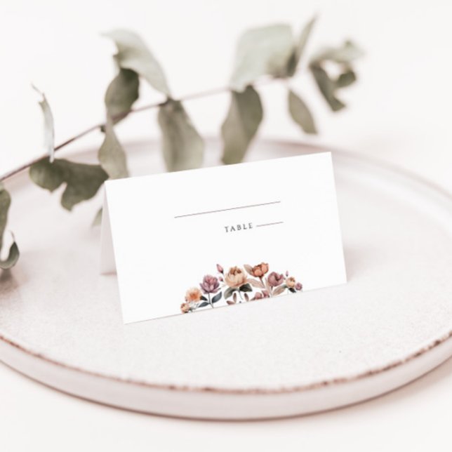 De Asiento Tarjeta Boho Purple Rosa plegado Boda Place (Subido por el creador)