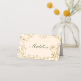 De Asiento Tarjeta Classic Floral plegada Place