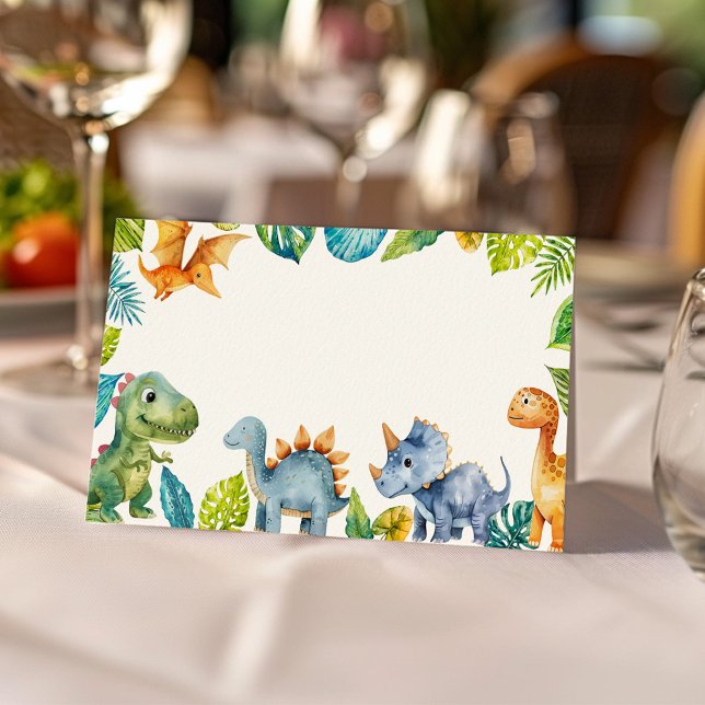 De Asiento Tarjeta Cute Dinosaurs Birthday Place (Subido por el creador)