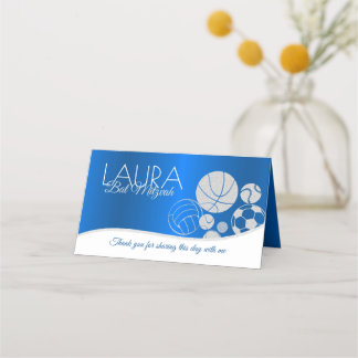De Asiento Tarjeta deportiva Mitzvah Blue and Gold