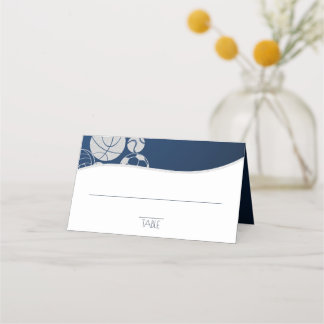 De Asiento Tarjeta deportiva Mitzvah Blue and Gold