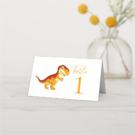 De Asiento Tarjeta Dinosaur BIRTHDAY Gold Place