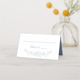 De Asiento Tarjeta Floral Azul Wreath Place