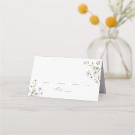 De Asiento Tarjeta Floral Elegante Rubor Purple Boda Place Ca