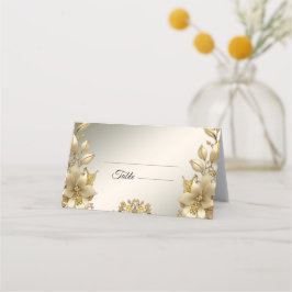 De Asiento Tarjeta Golden Floral Place