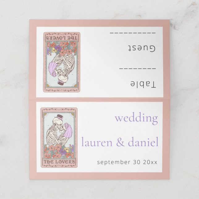 De Asiento Tarjeta Gothic Tarot Card Aovers Place Card (Exterior desplegado)