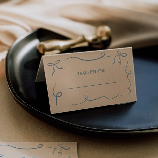 De Asiento Tarjeta Hand Drawn Thankending Dinner Place (Subido por el creador)