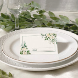 De Asiento Tarjeta Lugar Boda Eucalyptus White Flowers