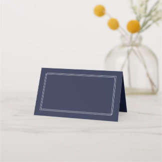 De Asiento Tarjeta Navy Blue Simple Elegant Wedding Place
