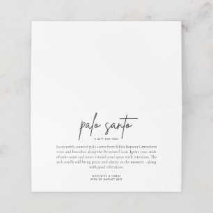De Asiento Tarjeta Palo Santo Wedding Favor Place