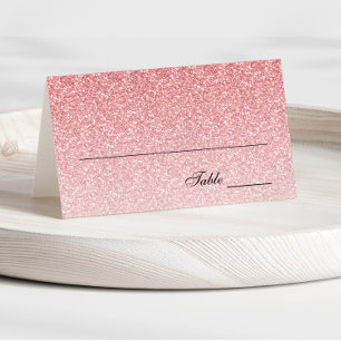 De Asiento Tarjeta para el lugar del Purpurina Baby Pink Glam