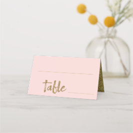 De Asiento Tarjeta purpurina Gold Rubor Pink Boda Place