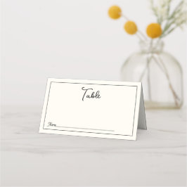 De Asiento Tarjeta Retro Black White Boda Place